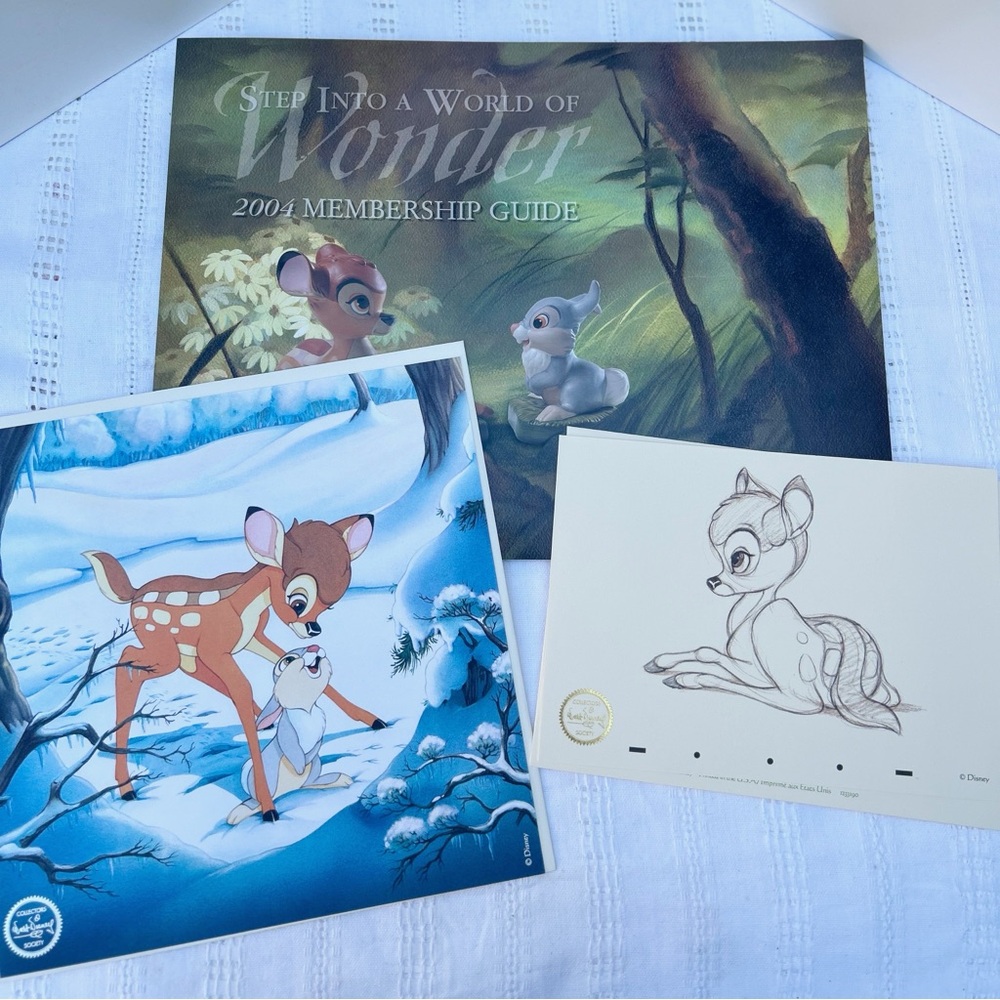 WDCC Disney 2004 Membership Guide - World of Wonder Bambi & Thumper Lithograph
